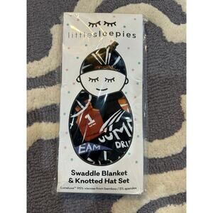 Little Sleepies SLAM DUNK Basketball Swaddle & Beanie Hat SET New- NIB